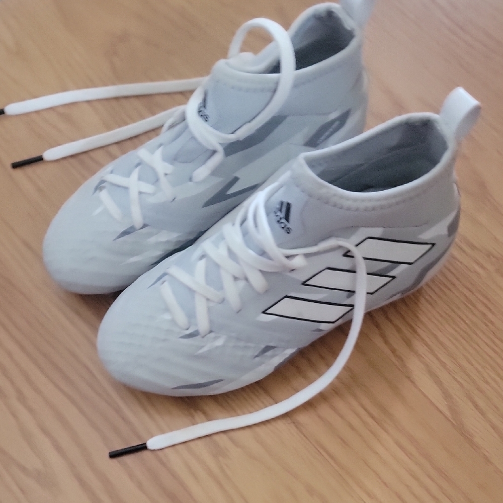 Adidas Gray and White Sneakers with Mesh Design